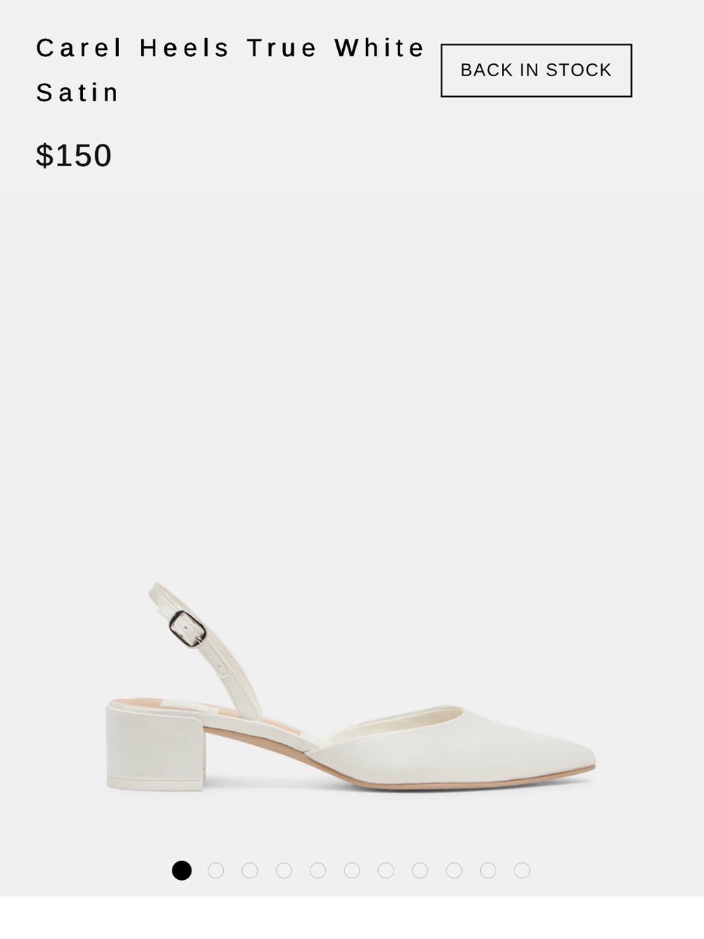 Dolce Vita White Satin Slingback Block Heels